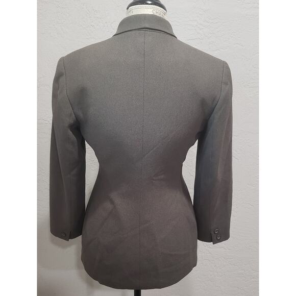Kasper A.S.L Gray 4 Button (3 Hidden) Long Sleeved Blazer Suit Jacket - Picture 5 of 9